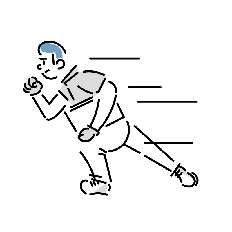 急いでいる人のアイコン