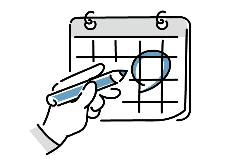 カレンダーのアイコン